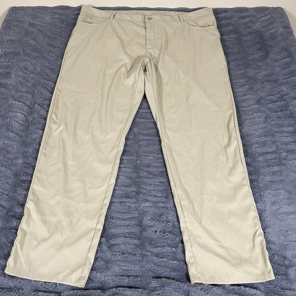 Tommy Bahama Boracay Flat Front Chino Pants Mens 44 Beige Khaki Straight Leg